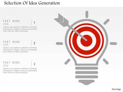 Selection of idea generation flat powerpoint design