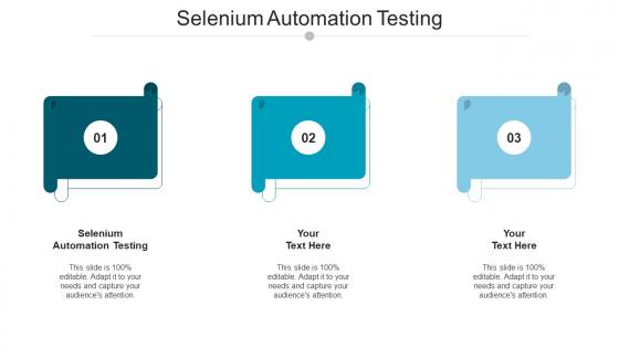 Selenium automation testing ppt powerpoint presentation icon graphics pictures cpb