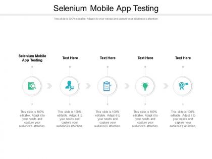 Selenium mobile app testing ppt powerpoint styles information cpb