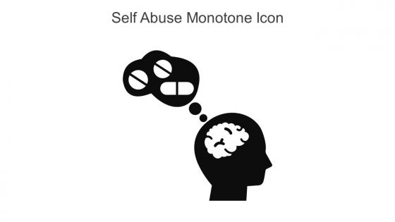 Self Abuse Monotone Icon In Powerpoint Pptx Png And Editable Eps Format