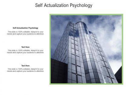 Self actualization psychology ppt powerpoint presentation infographics master slide cpb