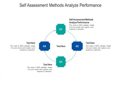 Self assessment methods analyze performance ppt powerpoint presentation ideas information cpb