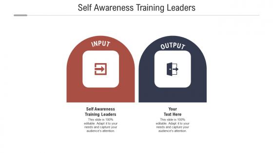Self awareness training leaders ppt powerpoint presentation infographic template portfolio cpb