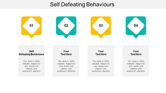Self defeating behaviours ppt powerpoint presentation layouts example file cpb