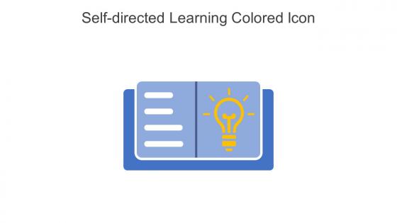 Self Directed Learning Colored Icon In Powerpoint Pptx Png And Editable Eps Format