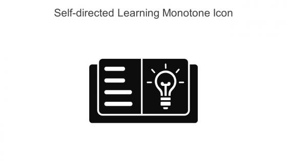 Self Directed Learning Monotone Icon In Powerpoint Pptx Png And Editable Eps Format