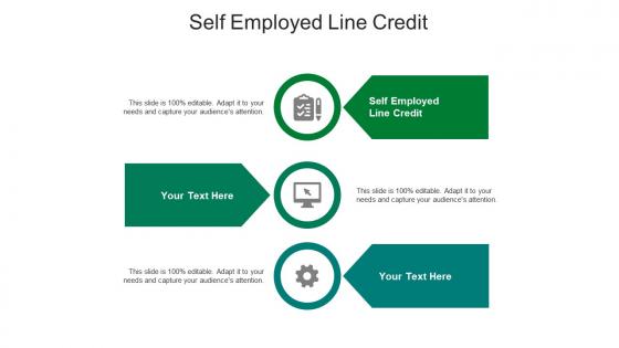 Self employed line credit ppt powerpoint presentation file layout cpb