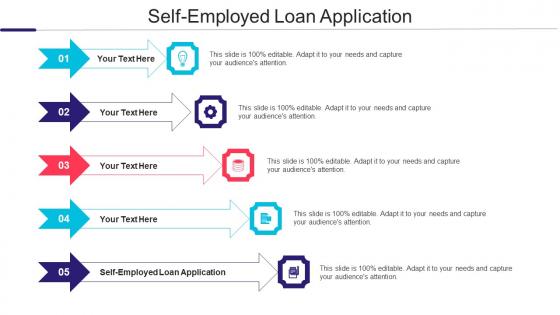 Self Employed Loan Application Ppt Powerpoint Presentation Infographics Guide Cpb