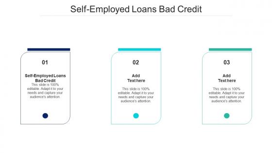 Self Employed Loans Bad Credit Ppt Powerpoint Presentation Layouts Graphics Example Cpb