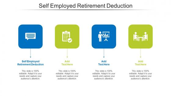 Self Employed Retirement Deduction Ppt PowerPoint Presentation Portfolio Cpb