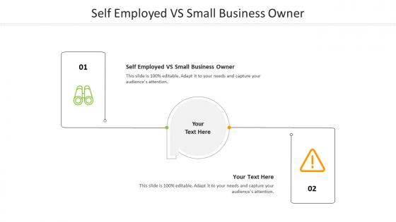 Self employed vs small business owner ppt powerpoint presentation icon smartart cpb
