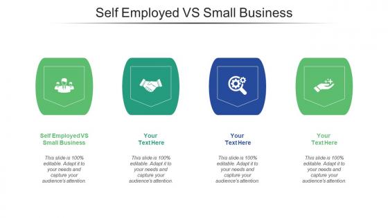 Self employed vs small business ppt powerpoint presentation icon slide cpb