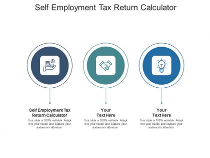 Self employment tax return calculator ppt powerpoint presentation infographic template mockup cpb