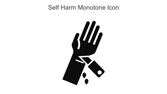 Self Harm Monotone Icon In Powerpoint Pptx Png And Editable Eps Format
