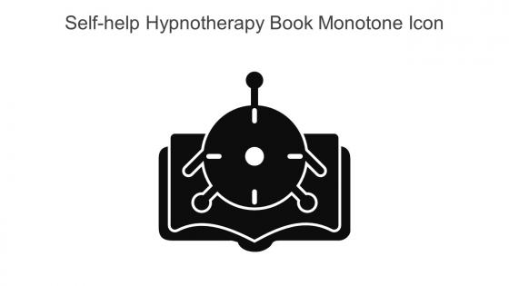 Self Help Hypnotherapy Book Monotone Icon In Powerpoint Pptx Png And Editable Eps Format