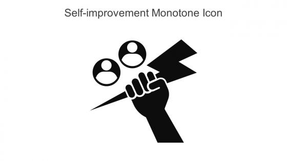 Self Improvement Monotone Icon In Powerpoint Pptx Png And Editable Eps Format