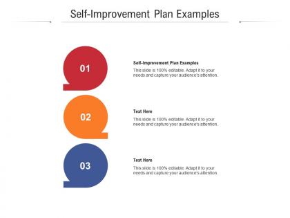 Self improvement plan examples ppt powerpoint presentation ideas examples cpb