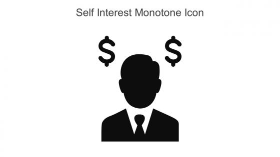Self Interest Monotone Icon In Powerpoint Pptx Png And Editable Eps Format