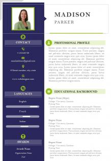 Self introduction example curriculum vitae for job search