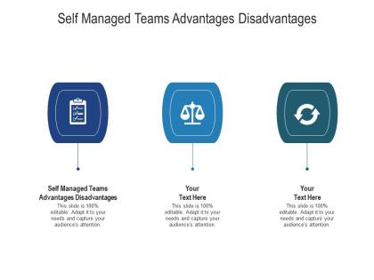 Self managed teams advantages disadvantages ppt powerpoint clipart cpb