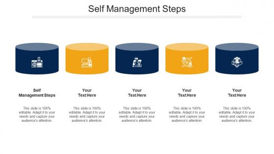 Self Management Steps Ppt Powerpoint Presentation Show Inspiration Cpb