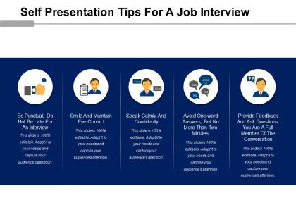 Self presentation tips for a job interview powerpoint presentation