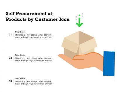 Self procurement of products by customer icon