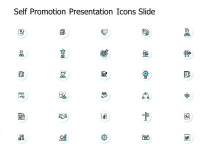Self promotion presentation icons slide ppt powerpoint presentation file guide