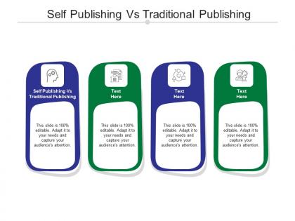 Self publishing vs traditional publishing ppt powerpoint presentation summary layout cpb