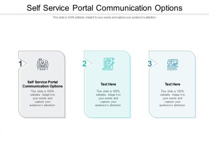 Self service portal communication options ppt powerpoint presentation portfolio cpb