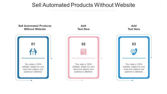 Sell Automated Products Without Website Ppt Powerpoint Presentation Layouts Portrait Cpb