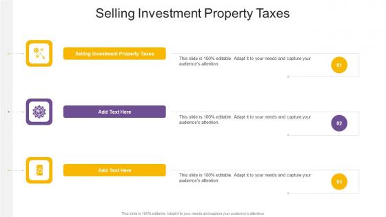 Selling Investment Property Taxes In Powerpoint And Google Slides Cpb