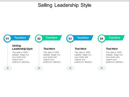 Selling leadership style ppt powerpoint presentation model ideas cpb