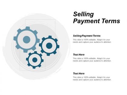 Selling payment terms ppt powerpoint presentation icon show cpb