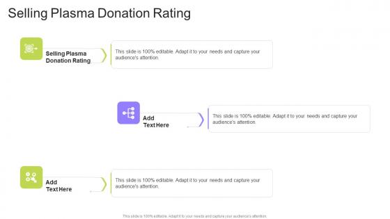 Selling Plasma Donation Rating In Powerpoint And Google Slides Cpb