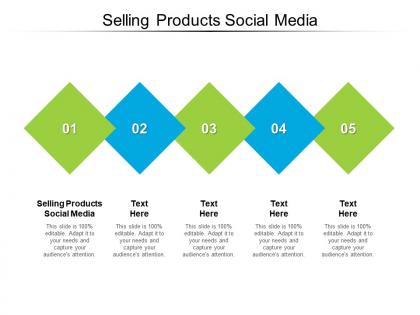 Selling products social media ppt powerpoint presentation styles information cpb