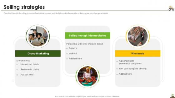 Selling Strategies Agriculture Company Profile Ppt Powerpoint Presentation File Tips