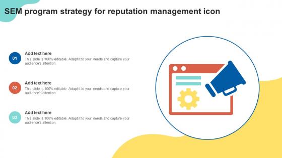 SEM Program Strategy For Reputation Management Icon