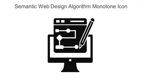 Semantic Web Design Algorithm Monotone Icon In Powerpoint Pptx Png And Editable Eps Format