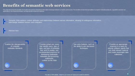 Semantic Web Overview Benefits Of Semantic Web Services