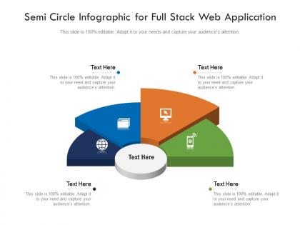 Semi circle for full stack web application infographic template