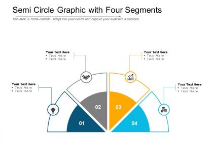 Semi circle graphic with four segments