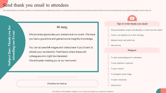 Send Thank You Email To Attendees Tasks For Effective Launch Event Ppt Demonstration