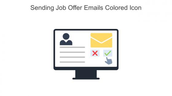 Sending Job Offer Emails Colored Icon In Powerpoint Pptx Png And Editable Eps Format