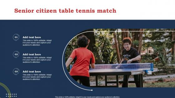 Senior Citizen Table Tennis Match
