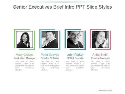 Senior executives brief intro ppt slide styles