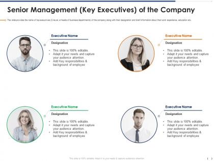 Senior management key executives pitchbook for management