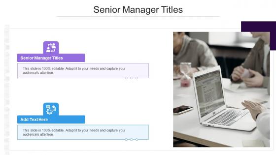 Senior Manager Titles In Powerpoint And Google Slides Cpb