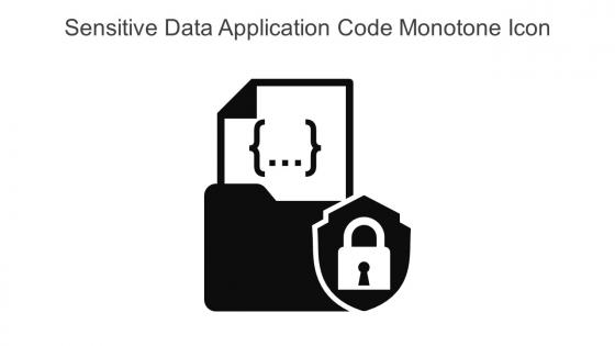 Sensitive Data Application Code Monotone Icon In Powerpoint Pptx Png And Editable Eps Format