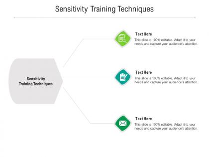 Sensitivity training techniques ppt powerpoint presentation slides graphics tutorials cpb
